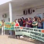Servidores fazem protesto e pedem reabertura de leitos de UTI do HRG