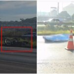 BR-040: imagens mostram rodovia após mulher ser atropelada por moto. Veja vídeo