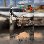 Três pessoas ficam feridas em acidente na BR-070, na altura de Taguatinga