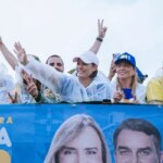 “O galego tá doido pra sair”, diz Michelle Bolsonaro em ato no DF